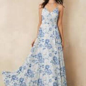 AW Bridal Melody Dress - Blue Botanical Floral